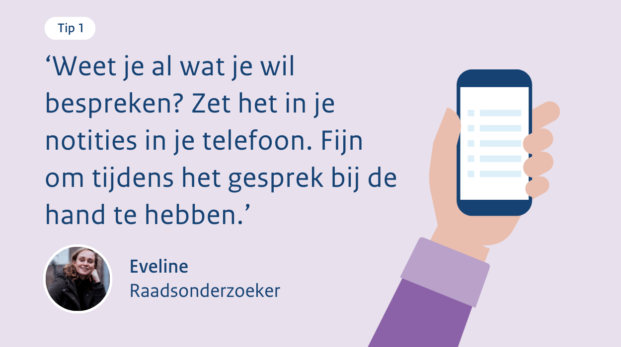 Illustratie met tip van raadsonderzoeker Eveline